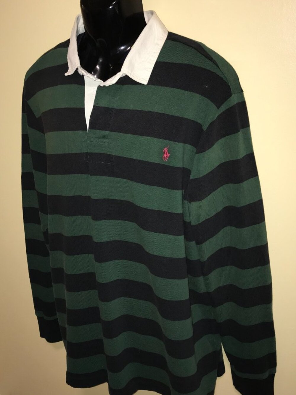 Men's Polo Ralph Lauren Custom Fit Long Sleeve Rugby Polo Shirt-Size 2XL - Picture 10 of 13